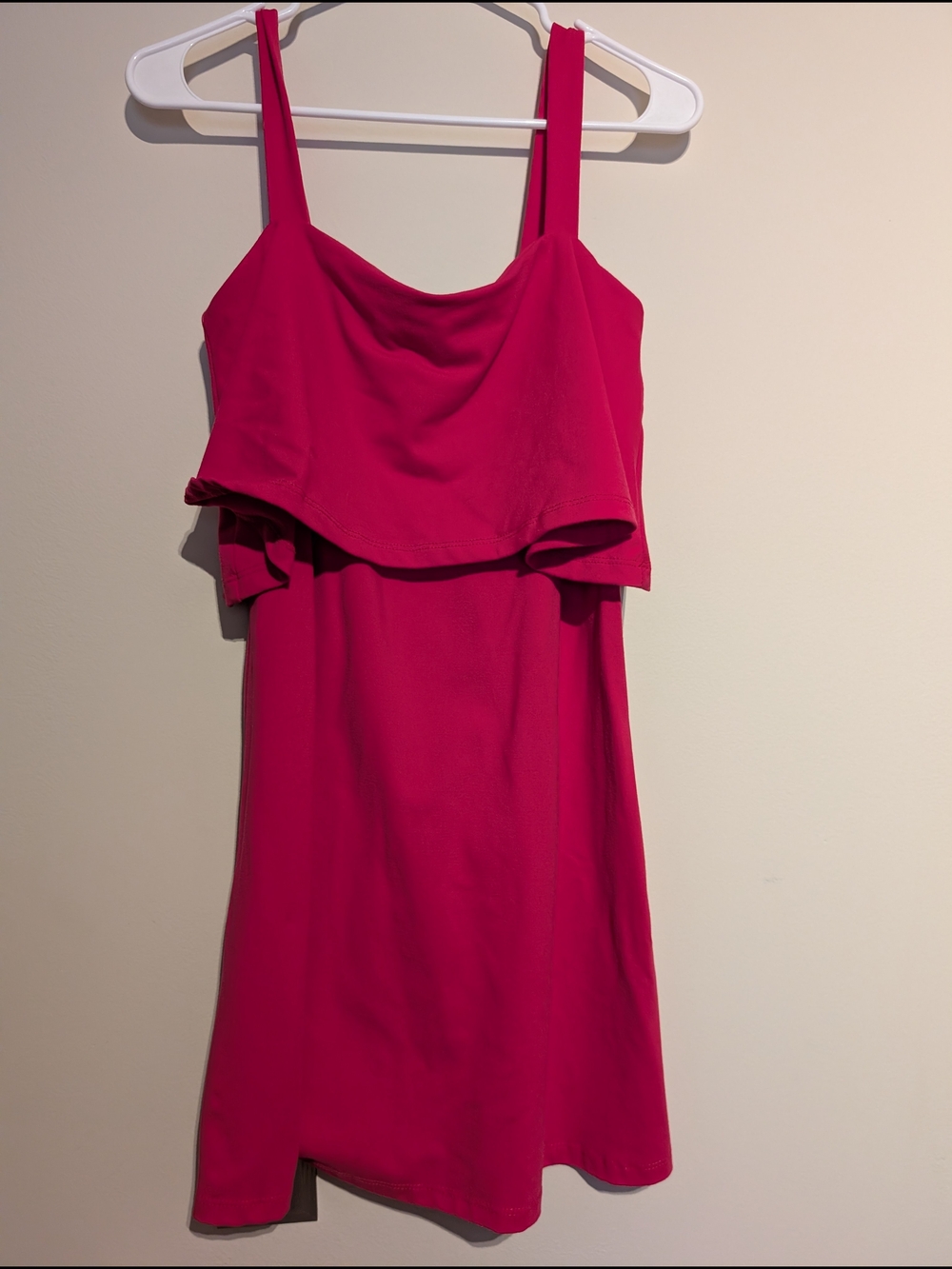 Susana Monaco Hot Pink Mini Dress with Layered Bodice